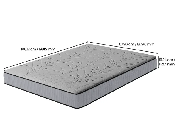 Vesta Solid Wood King Size Double Bed with 6 Inches Latex Foam Mattress